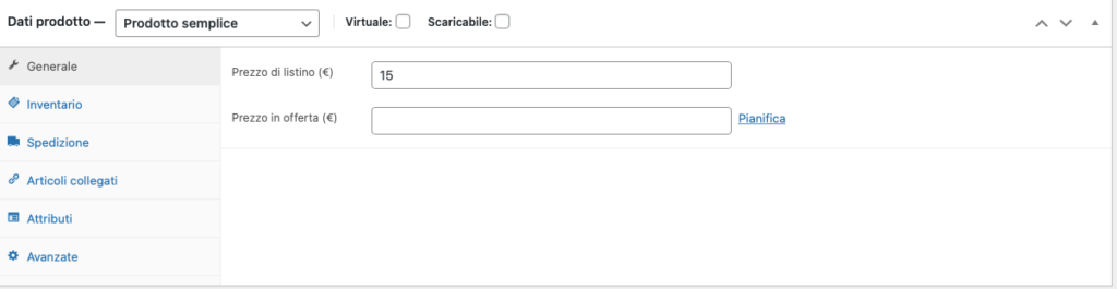 Come inserire un "prodotto semplice" in vendita nel tuo e-commerce 5 Schermata 2021 03 31 alle 13.40.51