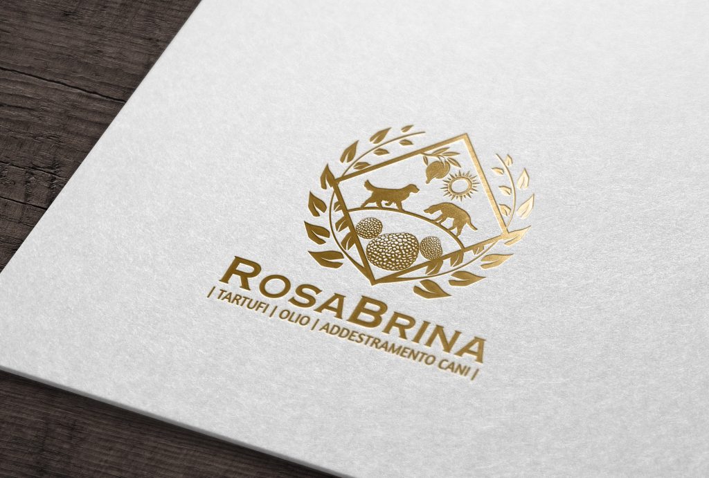 Gold Foill Stamping Logo Mockup on White Card copia min